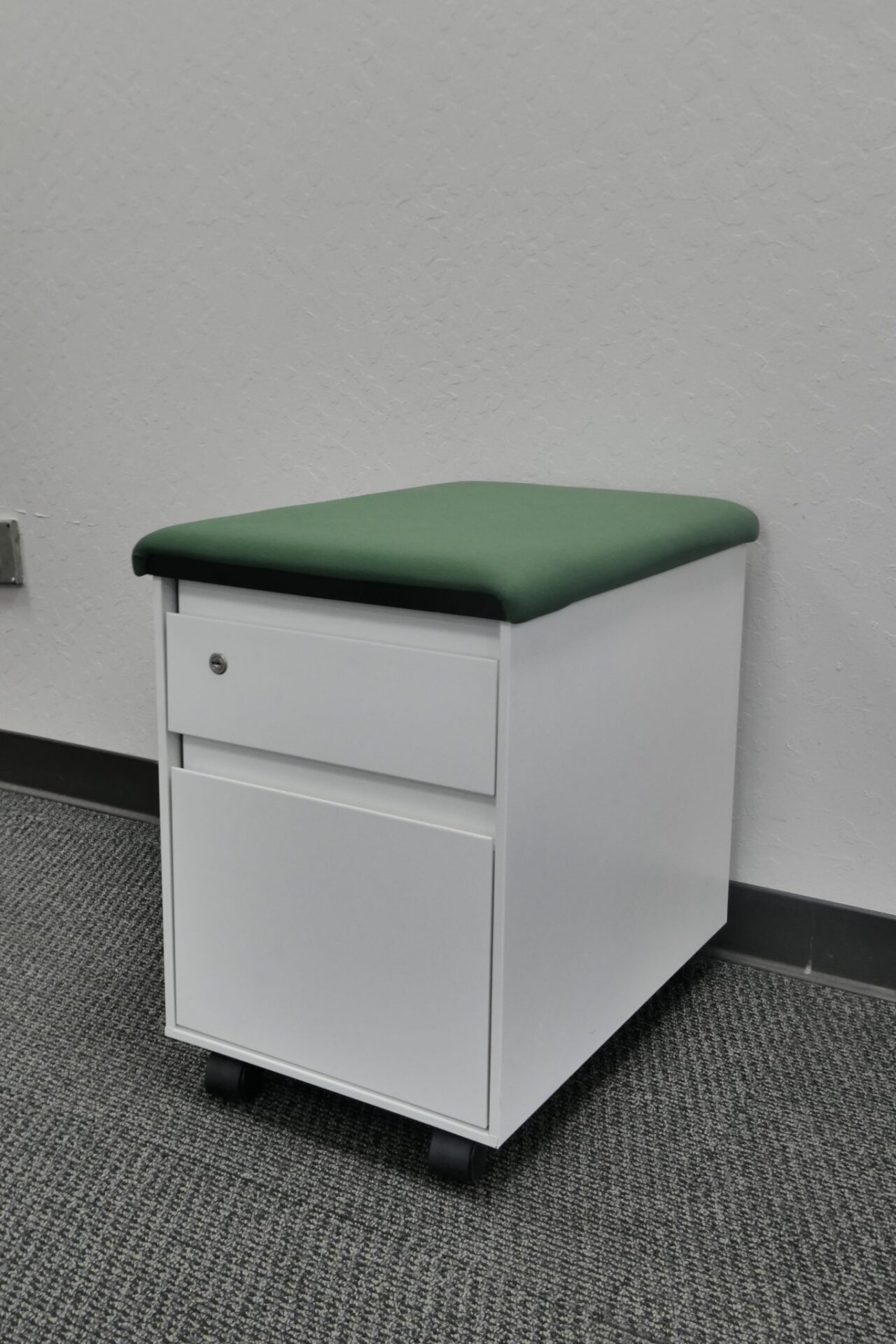 Steelcase Mobile Pedestal Soft White with Green Cushion Solutions Office Interiors