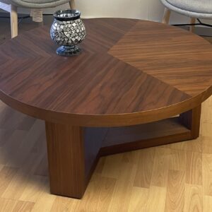 Modern Wooden Coffee Table, 36"D x16"H