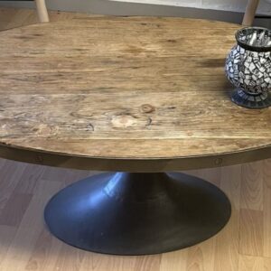 Restoration Hardware, Reclaimed Wood Coffee Table, Black Base