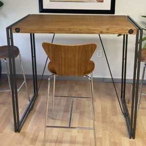 Rustic Wooden Table, Iron Frame