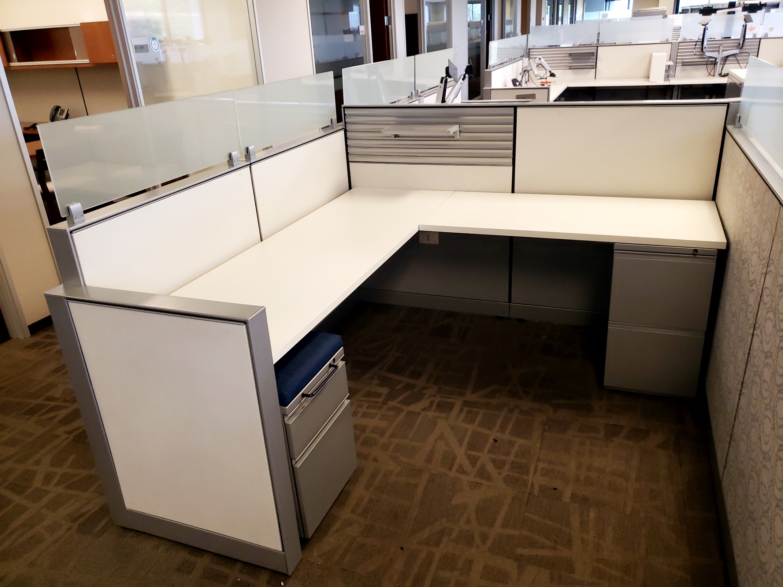 Herman Miller Canvas, 6'0" x 6'0" Cubicles with Accent Glass, Seated Privacy