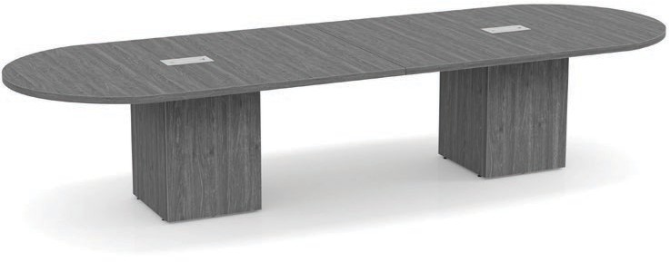 12’ Racetrack Conference Table with Cube Base