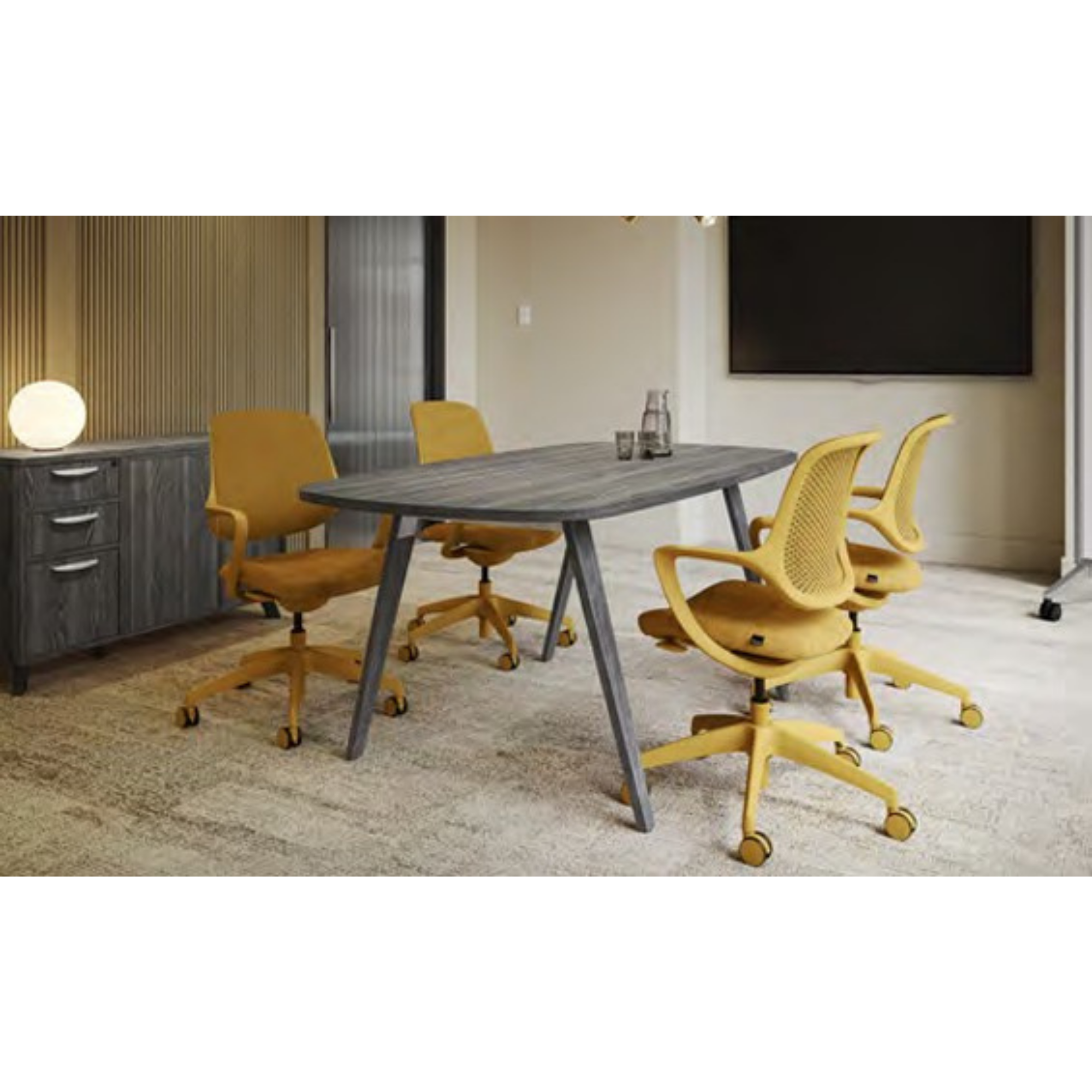 ARENA CONFERENCE TABLE, WOOD VA BASE