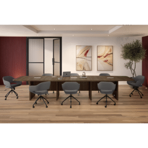 PACIFIC BOATSHAPE CONFERENCE TABLE - PANEL BASE